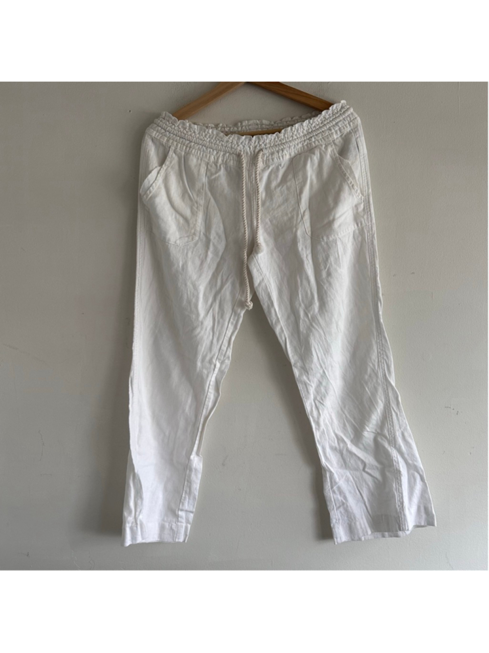 ROXY White Straight Leg Pants M